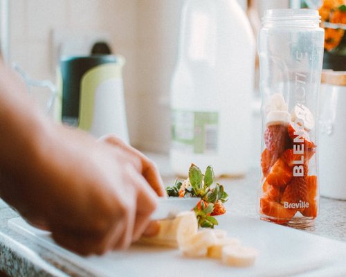 Man preparing a healthy snack